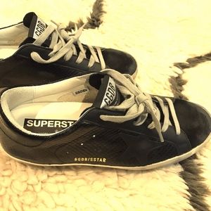 Golden Goose Black Snake Superstar Sneakers 40
